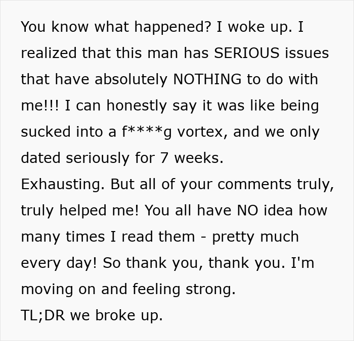 Text excerpt about a boyfriend fearing golddiggers and relationship issues after dating for seven weeks. Text excerpt about a boyfriend fearing golddiggers and relationship issues after dating for seven weeks.