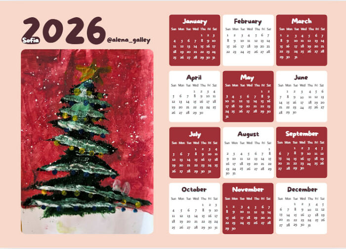 I&rsquo;m An Art Teacher, And For New Year&rsquo;s I Wanted My Students To Feel Like Real Artists - So I Turned Their Drawings Into Wall Calendars.