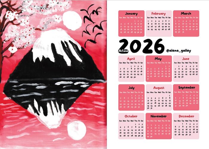 I&rsquo;m An Art Teacher, And For New Year&rsquo;s I Wanted My Students To Feel Like Real Artists - So I Turned Their Drawings Into Wall Calendars.