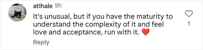 Comment from woman explaining her views on having 7 parents and the complexity of love and acceptance online. Comment from woman explaining her views on having 7 parents and the complexity of love and acceptance online.