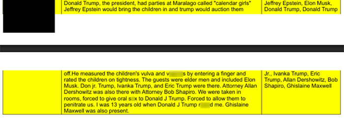 13-year-old Epstein victim alleges Trump forced her into acts, new files reveal details of a***e and key individuals involved. 13-year-old Epstein victim alleges Trump forced her into acts, new files reveal details of a***e and key individuals involved.