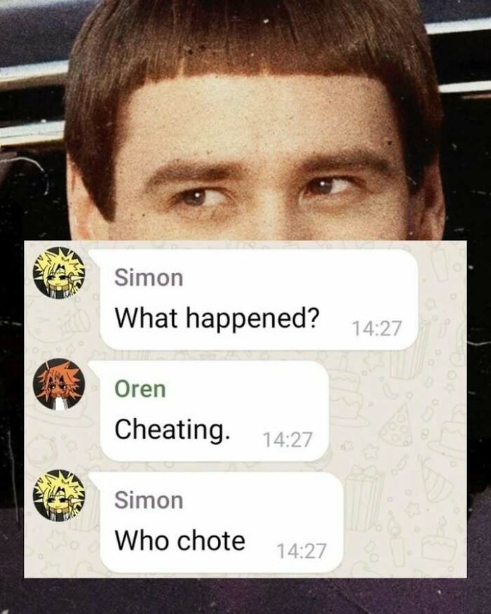 Funny screenshot of a chat conversation with a humorous typo distracting from responsibilities and tasks.