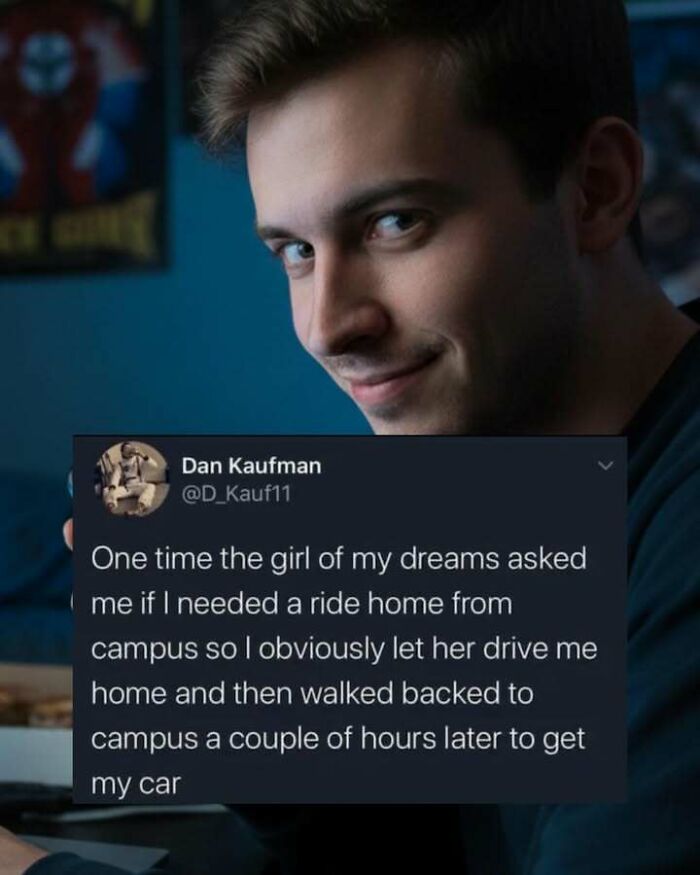 Young man smirking while holding a funny screenshot joke, showcasing humor to distract from responsibilities.