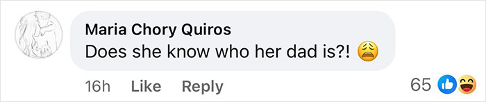 Comment on social media questioning if Matt Damon's teen daughter knows who her dad is, with reaction emojis. Comment on social media questioning if Matt Damon's teen daughter knows who her dad is, with reaction emojis.