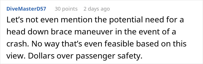 Reddit comment criticizes cramped sardine can seating on new planes, warns safety compromised for dollars. Reddit comment criticizes cramped sardine can seating on new planes, warns safety compromised for dollars.