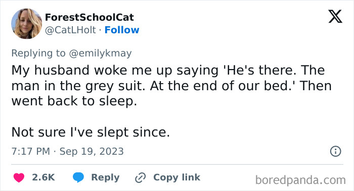 Screenshot of a Twitter post sharing one of the funniest things someone said in their sleep, highlighting sleep talks.