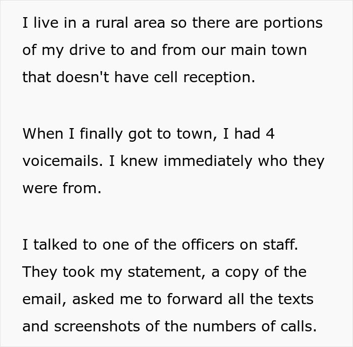 Text excerpt about a woman sharing a crazy story about her hair stylist after finding a weird hair shrine.