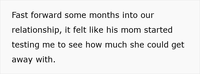 Text on a white background describing a strained relationship where an evil lady mistreats her daughter-in-law. Text on a white background describing a strained relationship where an evil lady mistreats her daughter-in-law.