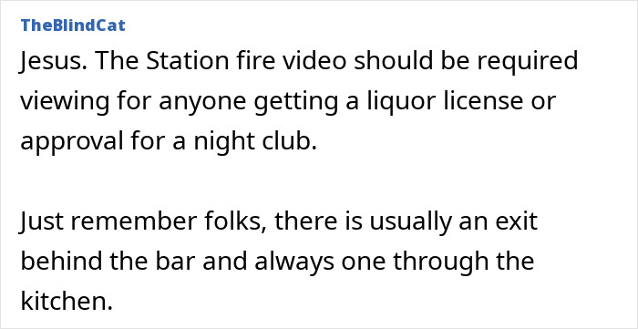 Comment about the Station fire video highlighting safety lessons after horrific Swiss resort blaze causing nearly 50 deaths.