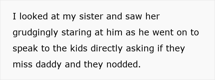 Text excerpt showing a guy saying the absolute wrong thing about late BIL at Thanksgiving, traumatizing kids and acting clueless.