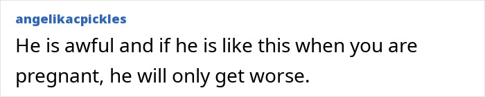 Comment expressing concern about a man eating pregnant partner’s craving treat and causing relationship doubts. Comment expressing concern about a man eating pregnant partner’s craving treat and causing relationship doubts.