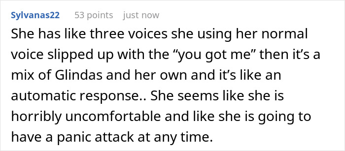 Comment discussing Ariana Grande's bizarre mannerisms and unsettling behavior in a recent interview sparking theories.