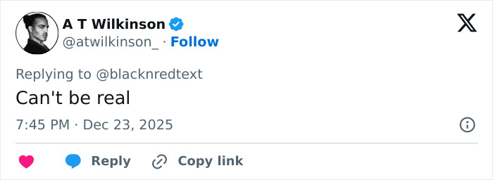 Tweet by a user reacting to the 2000s teen heartthrob's unrecognizable appearance at 48 with disbelief.