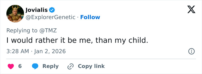 Tweet reply discussing Tommy Lee Jones' joke about firing daughter Victoria after her body was found in a hotel. Tweet reply discussing Tommy Lee Jones' joke about firing daughter Victoria after her body was found in a hotel.