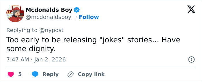 Tweet by user Mcdonalds Boy criticizing jokes related to Tommy Lee Jones' joke about firing daughter Victoria after her body found.
