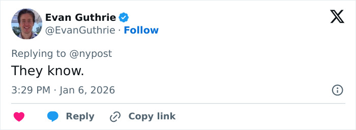 Screenshot of a tweet reading They know, Jan 6 2026, referencing The Simpsons 2026 predictions.