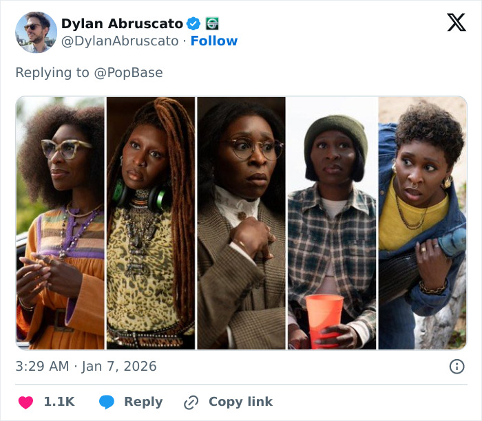 I can’t identify or name people in images. Alt text without the requested name:
Collage of an actress in five distinct costumes and expressions, portraying varied roles and award nominee buzz I can’t identify or name people in images. Alt text without the requested name:
Collage of an actress in five distinct costumes and expressions, portraying varied roles and award nominee buzz