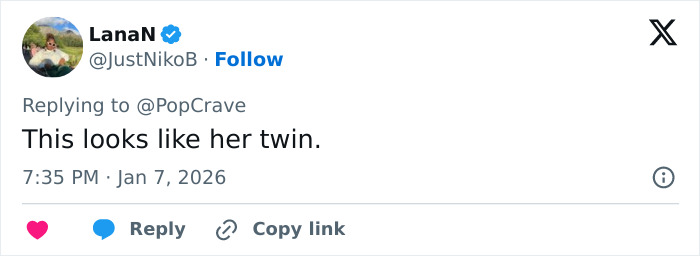 Screenshot of X reply to PopCrave saying This looks like her twin, about Zendaya wax figure controversy. Screenshot of X reply to PopCrave saying This looks like her twin, about Zendaya wax figure controversy.