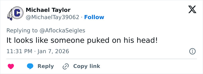 Tweet by Michael Taylor reacting humorously to pink hair, related to professional stylist revealing reasons for hair color change.