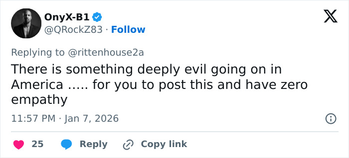 Tweet criticizing Kyle Rittenhouse’s reaction to ICE slaying sparks internet outrage and national disgrace discussions. Tweet criticizing Kyle Rittenhouse’s reaction to ICE slaying sparks internet outrage and national disgrace discussions.