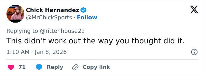 Screenshot of a Twitter reply discussing Kyle Rittenhouse’s reaction related to the ICE slaying in Minneapolis. Screenshot of a Twitter reply discussing Kyle Rittenhouse’s reaction related to the ICE slaying in Minneapolis.