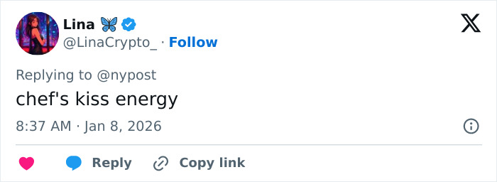 Screenshot of a social media reply praising a pizzeria owner known for his salty replies to harsh online reviews. Screenshot of a social media reply praising a pizzeria owner known for his salty replies to harsh online reviews.