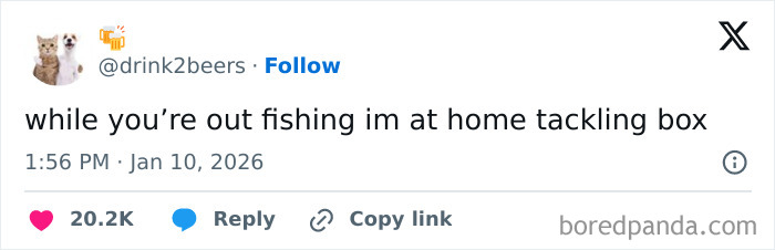 Screenshot of a humorous social media post showing witty internet content from January for internet funny moments.