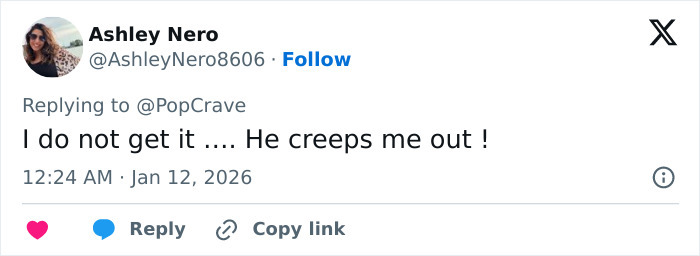 Fan commenting on Selena Gomez and Benny Blanco's notable Golden Globes look causing a disgusting mess reaction online. Fan commenting on Selena Gomez and Benny Blanco's notable Golden Globes look causing a disgusting mess reaction online.