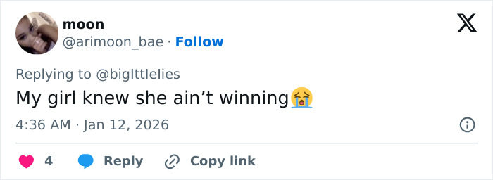 Screenshot of a social media comment reacting to Amanda Seyfried&rsquo;s double loss at the Golden Globes.