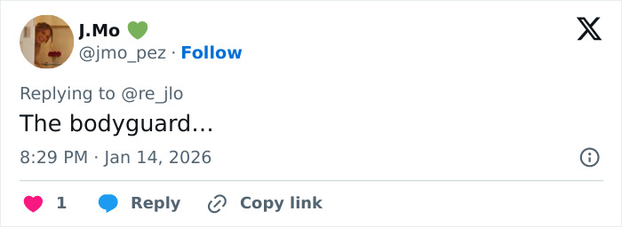 Screenshot of a Twitter reply mentioning Jennifer Lopez's rude interaction that sparked backlash at the Golden Globes event. Screenshot of a Twitter reply mentioning Jennifer Lopez's rude interaction that sparked backlash at the Golden Globes event.