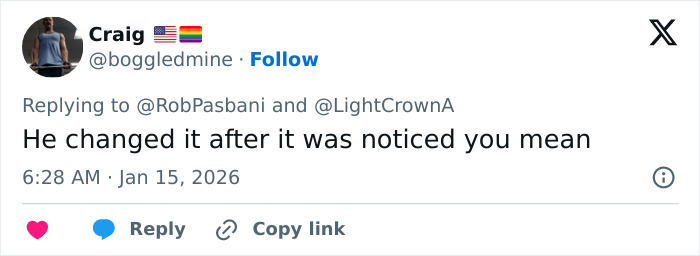 Tweet discussing a billionaire forced to change the name of his boat after people realize what it spells backwards.