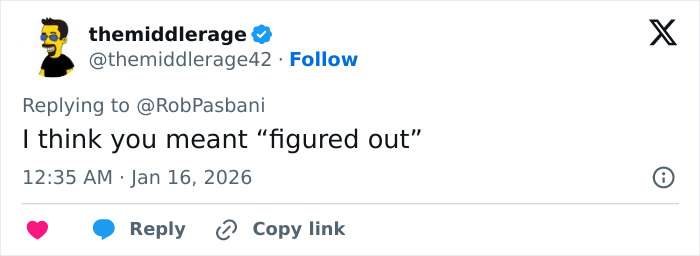 A Twitter user replying with a correction suggesting the phrase figured out in a social media conversation.