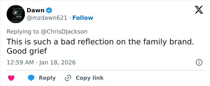 Tweet from user Dawn criticizing Lara Trump&rsquo;s dance moves in new music video, sparking merciless mockery online.