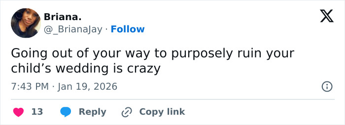 Tweet criticizing Brooklyn Beckham as out of touch amid family feud, posted in response to his fiery social media statements.