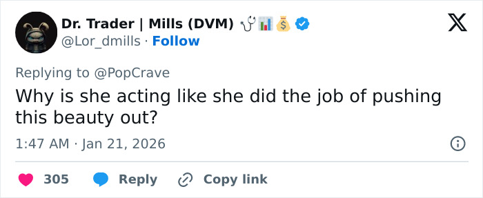 Screenshot of a tweet questioning Meghan Trainor&rsquo;s performative behavior regarding her secret surrogate baby news.