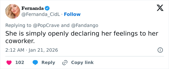 Tweet discussing Margot Robbie's on-set relationship with Wuthering Heights co-star Jacob Elordi sparking rumors. Tweet discussing Margot Robbie's on-set relationship with Wuthering Heights co-star Jacob Elordi sparking rumors.