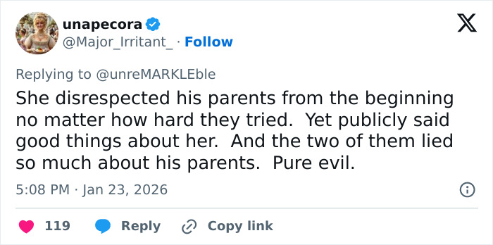 Screenshot of a viral tweet highlighting the tense exchange and feud between Victoria Beckham and Nicola Peltz. Screenshot of a viral tweet highlighting the tense exchange and feud between Victoria Beckham and Nicola Peltz.