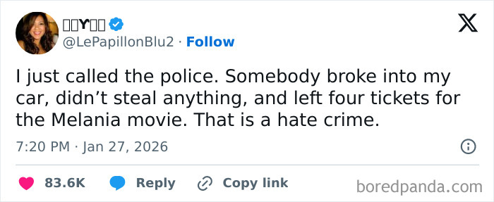 Tweet about a Melania Trump documentary with jokes and memes circulating online amid its flopping premiere.