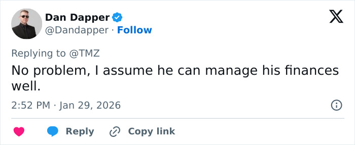 Dan Dapper replying to TMZ on social media about star actor under fire and fans choosing between him and ICE.