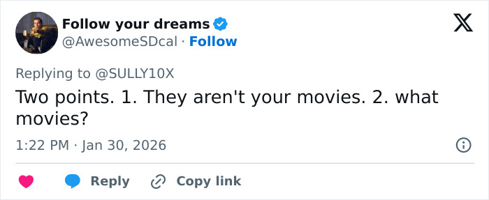 Screenshot of a Twitter reply by a star actor under fire, addressing fans amid controversy involving ICE.
