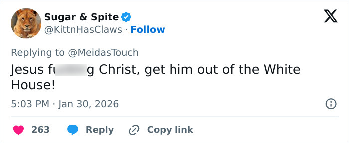 Tweet expressing outrage over Trump Epstein victim claims, calling for his removal from the White House. Tweet expressing outrage over Trump Epstein victim claims, calling for his removal from the White House.