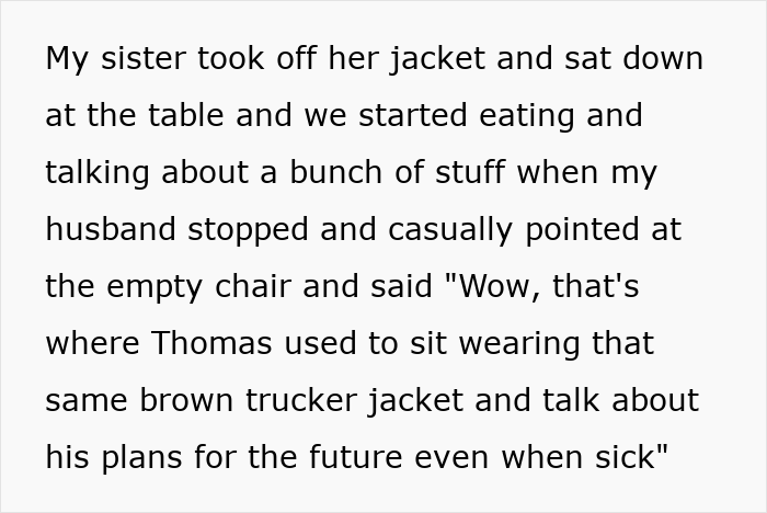 Alt text: Text conversation about guy saying the wrong thing about late brother-in-law at Thanksgiving, traumatizing kids and playing dumb