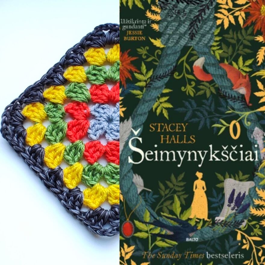 Violeta's Book Blanket, 96 Granny Squares Based On Book Covers