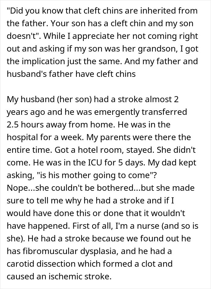 Screenshot of long text about family, stroke, and inheritance dispute with greedy mom reacting Screenshot of long text about family, stroke, and inheritance dispute with greedy mom reacting