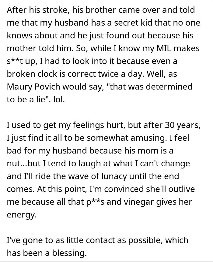 Screenshot of a forum post about family drama and inheritance, Greedy Mom upset over dad's inheritance plans. Screenshot of a forum post about family drama and inheritance, Greedy Mom upset over dad's inheritance plans.