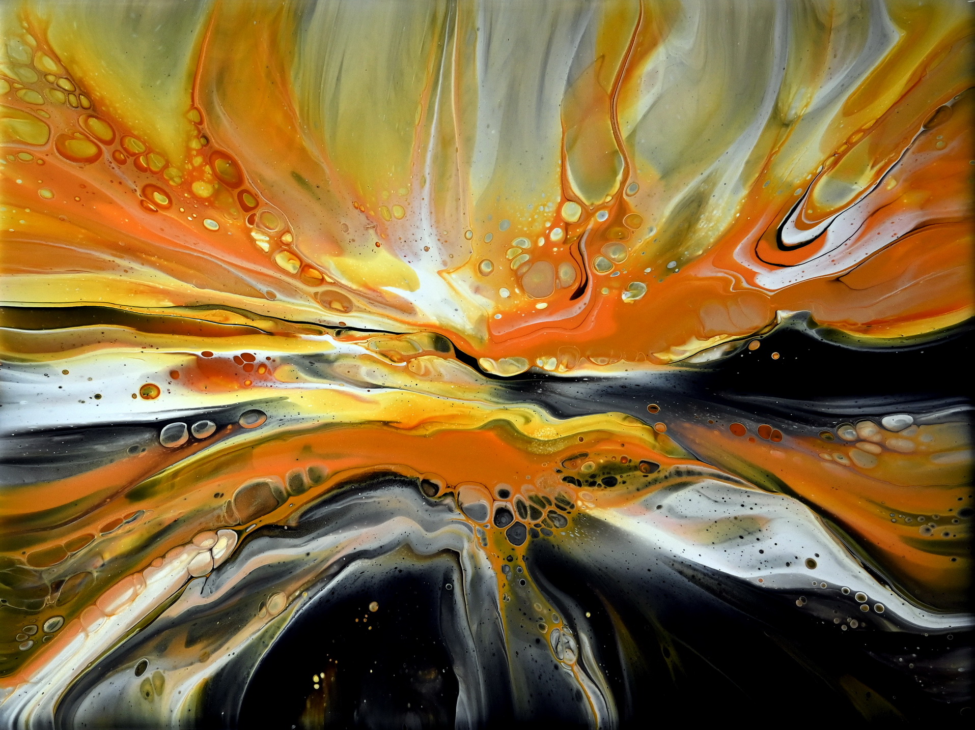 No Paint Wasted! Acrylic Pouring With Scrape Off & Leftover Paints 💛