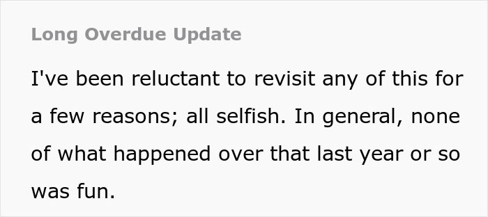 Text excerpt in a plain font describing a reluctant woman sharing a crazy story about her hair stylist and a shrine for her hair.