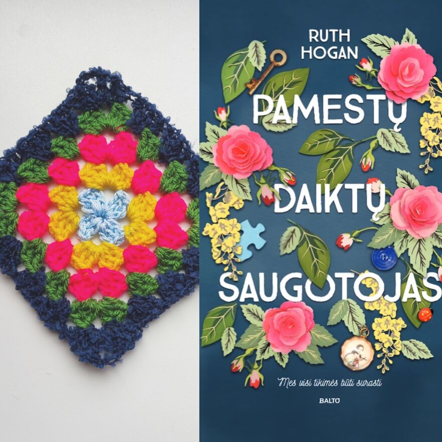 Violeta's Book Blanket, 96 Granny Squares Based On Book Covers