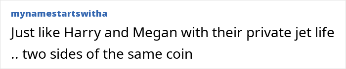 Forum comment screenshot referencing Prince William with his kids and comparing to Harry and Meghan Forum comment screenshot referencing Prince William with his kids and comparing to Harry and Meghan