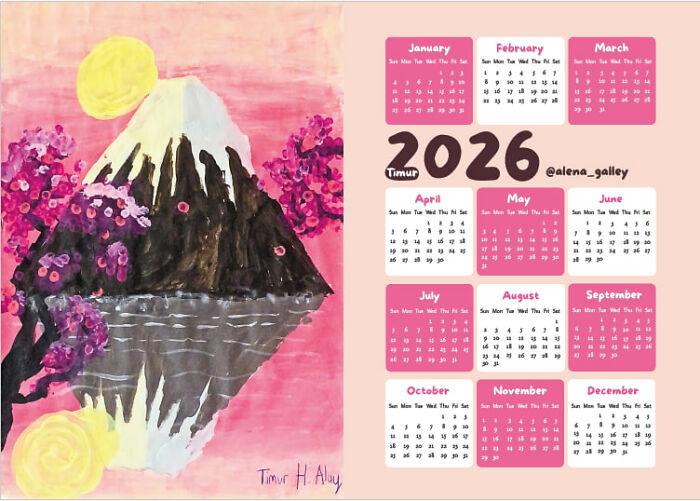 I&rsquo;m An Art Teacher, And For New Year&rsquo;s I Wanted My Students To Feel Like Real Artists - So I Turned Their Drawings Into Wall Calendars.